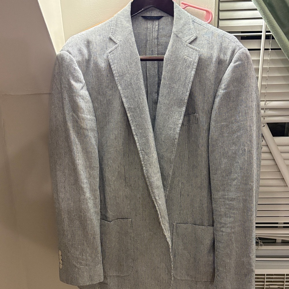 Brooks Brothers Classic Light Blue Seersucker Blazer